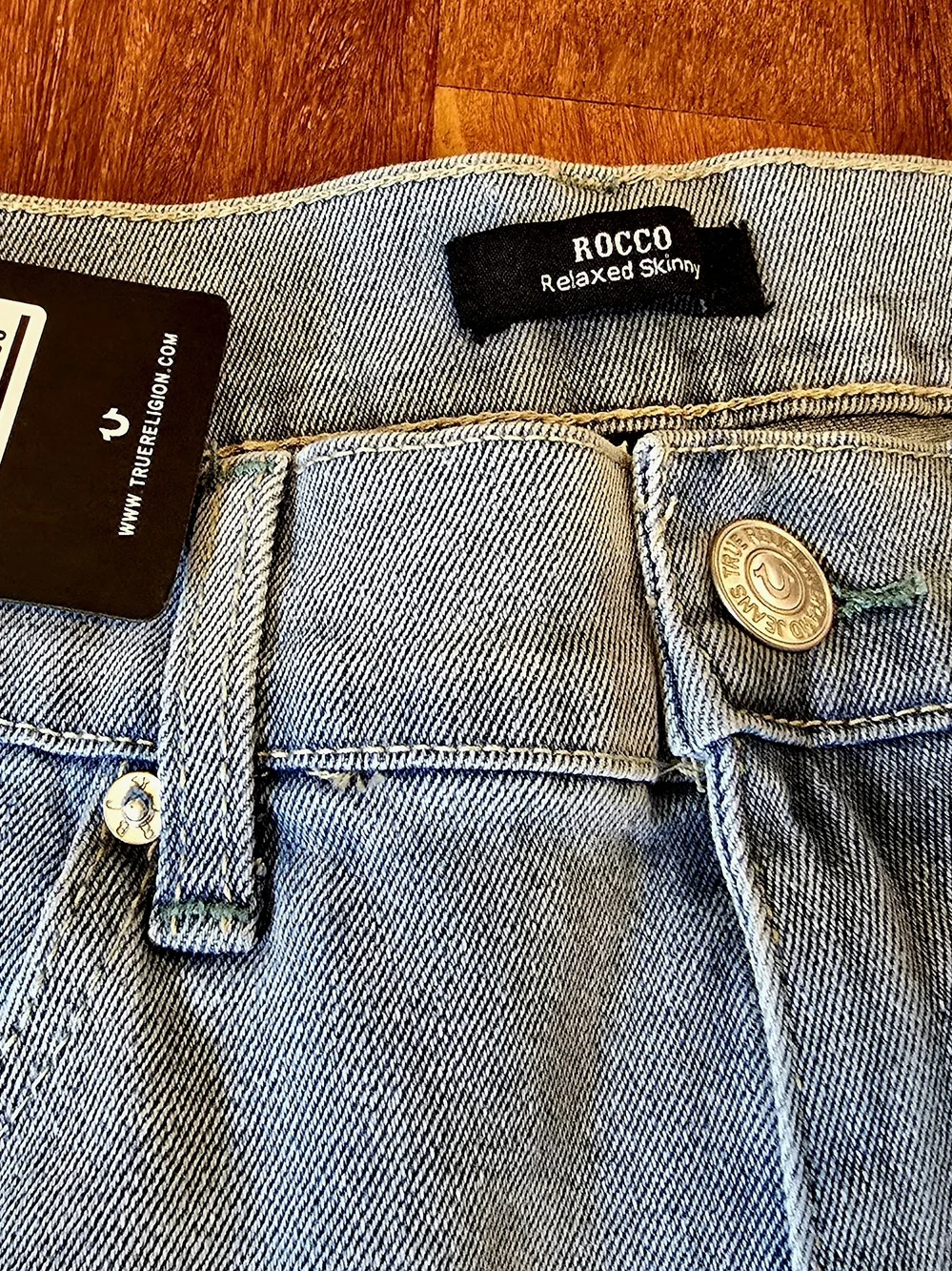 True Religion Light Blue Denim Jean Shorts